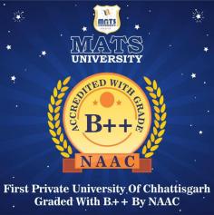 MATS University, located in Raipur, Chhattisgarh, India, is a prominent institution known for its comprehensive education system and diverse academic programs. Established with a vision to impart quality education and foster research, MATS University offers undergraduate, postgraduate, and doctoral programs across various disciplines such as engineering, management, law, science, arts, and commerce.