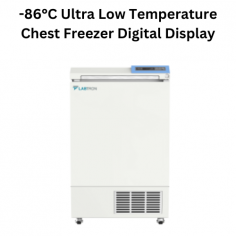 Labtron -86°C Ultra Low Temperature Chest Freezer is an ultra-low temperature freezer unit 50 L of capacity, and a temperature range of -40 to -86°C. It features microprocessor control, direct cooling with an auto cascade system, an LED display, CFC-free refrigerant, a safety lock, and advanced alarms.
