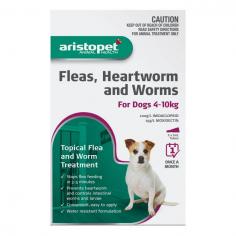 Find Aristopet spot-on flea & worm treatment for dogs online at DiscountPetCare. Protect your furry friend with high-quality Aristopet spot-on treatment.