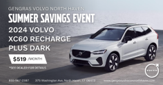 Experience the Summer Savings Event at Gengras Volvo Cars North Haven! Lease the 2024 Volvo XC60 Recharge Plus Dark for just $519/month. This offer is part of our exciting new Volvo inventory and new specials. Explore our pure electric vehicles, pre-owned inventory, certified inventory, and service loaners. Trust us for all your parts and service needs. Don't miss this incredible opportunity to drive a luxurious and eco-friendly SUV. Visit us today!
Contact Us 
Phone: 855-967-2387
Website: https://www.gengrasvolvocarsnorthhaven.com/
Address: 375 Washington Ave North Haven, CT 06473
