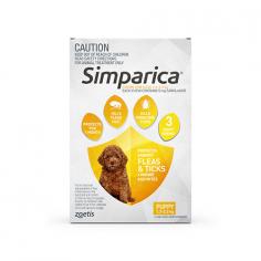 Get effective flea and tick control for your dogs with Simparica Chewables at the lowest price on DiscountPetCare Australia. Shop now and protect your furry friend affordably.