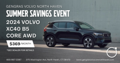 Take advantage of our Summer Savings Event at Gengras Volvo Cars North Haven! Lease the 2024 Volvo XC40 B5 Core AWD for just $369/month. Browse our new Volvo inventory, including pure electric vehicles, certified pre-owned, and pre-owned options. Enjoy our new specials and excellent parts and service.
Contact Us 
Phone: 855-967-2387
Website: https://www.gengrasvolvocarsnorthhaven.com/
Address: 375 Washington Ave North Haven, CT 06473
