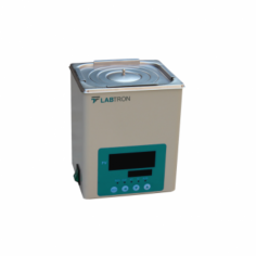 Labtron Constant Temperature Water Bath is a thermostatic unit with a 3.4 L capacity and a temperature range of RT +5°C to 100°C, featuring natural water convection heat transfer, a roof cover, fixed temperature operation, a PID controller, an NTC sensor, 
safety alarms, and power-off memory.
