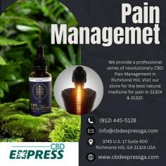 We provide a professional series of revolutionary CBD Pain Management in Richmond Hill. Visit our store for the best natural medicine for pain in 31324 & 31322.
