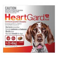 "Heartgard Plus contains two active ingredients Ivermectin and Pyrantel. It is an effective heartworm treatment for dogs that prevents heartworm disease by eliminating heartworm larvae and kills parasites by causing spastic muscle paralysis. 

For More information visit: www.vetsupply.com.au
Place order directly on call: 1300838787"