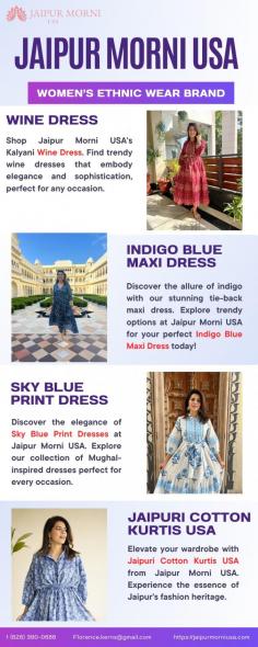 Discover the allure of indigo with our stunning tie-back maxi dress. Explore trendy options at Jaipur Morni USA for your perfect indigo blue maxi dress today!

Get more info
Email Id-	Florence.kerns@gmail.com
Phone No-	1 (626) 390-0686	
Website-	https://jaipurmorniusa.com/products/tie-back-maxi-dress-indigo
