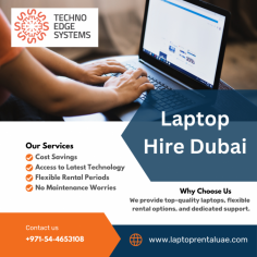 Techno Edge Systems LLC provides Laptop Hire in Dubai for both short-term and long-term projects. Whether you need equipment for a day or several months, we have flexible rental options. Call 054-4653108 to discuss your project requirements. Visit us - https://www.laptoprentaluae.com/laptops-for-rent-dubai/