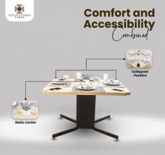 Find ADA-accessible tables that blend design and accessibility. Our ADA-accessible dining tables offer ample space and style, making every meal inclusive and enjoyable.
