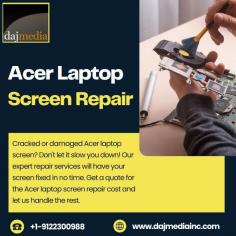 Cracked or damaged Acer laptop screen? Don't let it slow you down! Our expert repair services will have your screen fixed in no time. Get a quote for the Acer laptop screen repair cost and let us handle the rest. Fast, reliable, and affordable solutions. Visit Daj Media to learn more about our laptop repair services.
