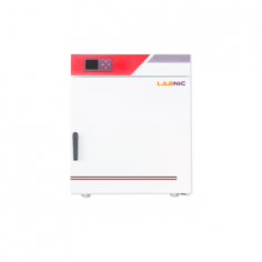 Labnic Drying Oven, a compact benchtop model, offers 64L volume with a temperature range of RT+5 to 300°C and 0.1°C resolution . Its unique door reduces heat emissions, featuring an intuitive interface for easy 
settings and a user-friendly door handle for effortless access.