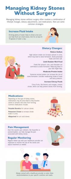 Managing Kidney Stones Without Surgery

Kidney stones? Ouch, we know that can be a real pain! But guess what? You might be luckier than you think. Many kidney stones can be treated without surgery. Smaller stones, for instance, might pass on their own, and some types can even be dissolved with medication. 

Want to learn more about your options? Check out this helpful infographic. And remember, if you’re experiencing kidney stone symptoms or have other urinary concerns, it’s important to see a doctor or visit a kidney stone removal clinic in Singapore. They can provide expert advice and treatment.