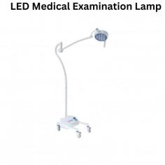 Abimed LED medical examination lamp delivers over 60,000 lux central illuminance with a color temperature of 4500±500 K, ensuring optimal lighting conditions. It operates at 20 VA input power and features a durable, highly efficient LED design with a multi-angle adjustable lamp holder for versatile positioning.