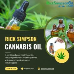 Rick Simpson cannabis oil is a concentration of cannabis, in its essential form and with a high level of THC. It provides alleged health benefits, including the cure or relief for patients with several chronic ailments, including pain. However, it is recommended to consume this oil under the prescription of a medical professional since it's highly potent. A deeper understanding of the effects, legalities, and safe use will easily allow for it to be incorporated into your regimen of health and wellness. For further details, call us at 415-689-0773 or visit our official website https://ricksimpsonoil.com/