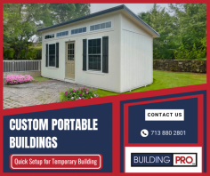 Compact and Versatile Portable Buildings

Our portable buildings offer versatile, durable, and customizable solutions for any need. We provide quality construction and design flexibility for offices, storage, or living spaces. For more information, call us at 713-880-2801.