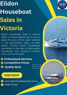 Eildon Houseboats Sales in Victoria, we provide a range of houseboats that cater to those who love luxury and comfort on the water. Our boats come equipped with modern amenities, spacious decks, and stunning views, perfect for family trips, romantic getaways, or a permanent lifestyle change.