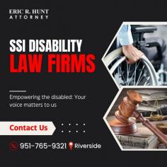 Upfront fees or unclear payment structures can deter individuals from seeking legal assistance, despite their need for support with SSI claims. At the Law Offices of Eric R. Hunt, one of the most reputable SSI disability law firms in Riverside, we offer free consultations and a 'no recovery, no fee' policy. This ensures accessible legal support for disabled individuals navigating SSI claims. Call 951-765-9321 for expert advice today!
