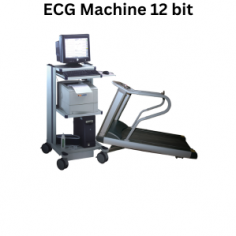 Zimed ECG machine operates at a 1000 Hz sampling frequency, with a 35 Hz EMG interference filter and a power frequency filter for AC 50 Hz / 60 Hz. It measures heart rates from 30 bpm to 300 bpm and includes a wireless transmitter and receiver. The system features a treadmill and captures 12-lead ECG data.
