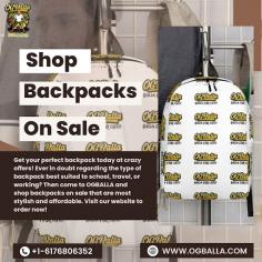 Get your perfect backpack today at crazy offers! Ever in doubt regarding the type of backpack best suited to school, travel, or working? Then come to OGBALLA and shop backpacks on sale that are most stylish and affordable. Visit our website to order now!