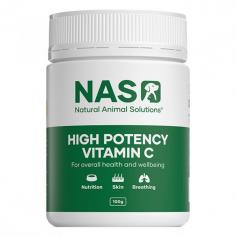 Natural Animal Solutions High Potency Vitamin C powder is a potent natural supplement for dogs, cats and horses. It is a blend of finest Vitamin C sources. This complex formulation made through natural sources supports the immune and respiratory systems. It helps in smooth bowel function, aids in skin repair, and maintains joint health. This scientifically developed product ensures high absorbency rates and supports pets' overall health.
