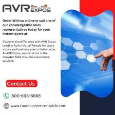 Experience the difference with AVR Expos: Top audio-visual rentals for trade shows and business events nationwide. 