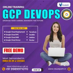 GCP DevOps Training in Ameerpet- Visualpath is an online institute offering Google Cloud Platform DevOps training, available worldwide. Gain hands-on experience in optimizing deployments, monitoring performance, and ensuring security in a cloud environment through our GCP DevOps Training. Schedule a Free Demo at +91-9989971070. 
Visit  Blog: https://visualpathblogs.com/
WhatsApp: https://www.whatsapp.com/catalog/919989971070
Visit: https://visualpath.in/devops-with-gcp-online-training.html