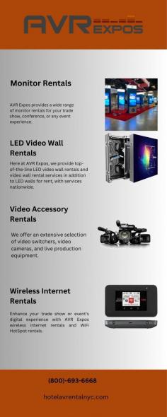 Experience the difference with AVR Expos: Top audio-visual rentals for trade shows and business events
nationwide. 