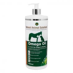 Natural Animal Solutions Omega 3, 6 & 9 oil is a rich dietary supplement for dogs. This joint and skin care product is finely blended with essential fatty acids, vitamins A, D and E. These dietary nutrients play a crucial role in maintaining skin and joint health. Natural Animal Solutions Omega Oil assists in reducing skin odour, promote digestion, maintain a healthy immune system and support joints. The oral solution helps support heart and brain healthy functioning.
