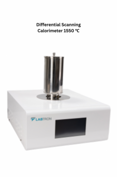 Labtron Differential Scanning Calorimeter is a 3-in-1 system for DTA, DSC, and DSC-Cp testing, with a temperature range of RT to 1550°C. It features heating rates of 0.1 to 80°C/min, cooling rates of 1 to 20°C/min, and 0-300 mL/min gas flow with automatic 2-channel atmosphere flow switching.