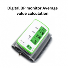  Medzer Digital BP monitor, using the oscillometric method, features a large LED screen, automatic deflation, and average value calculation. It offers 90 double patient records, an 80 × 27 mm LCD, ±3 mmHg accuracy, IHB detection, WHO classification, date/time display, and auto power-off.