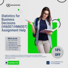 Master the complexities of your Statistics for Business Decisions (HI6007/HM6007) assignments with professional assistance from Gradespire. Our experienced tutors provide in-depth guidance to help you tackle challenging concepts, from data analysis to decision-making models. With our personalized support, you can achieve excellent grades and gain a deeper understanding of the subject. Trust Gradespire for accurate solutions and timely delivery, ensuring your academic success in business statistics.