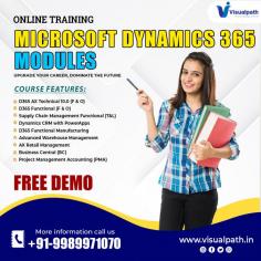 D365 Functional(F&O) Online Training - VisualPath offers the Best D365 Finance Online Training conducted by real-time experts. Our  D365 Operations Training is available in Hyderabad and is provided individually, globally in the USA, UK, Canada, Dubai, and Australia. Contact us at+91-9989971070.
Visit Blog: https://visualpathblogs.com/
WhatsApp: https://www.whatsapp.com/catalog/919989971070
Visit: https://visualpath.in/dynamics-d365-finance-and-operations-course.html