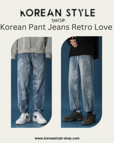 Discover timeless style with our Korean Pant Jeans Retro Love. These jeans combine classic retro aesthetics with modern Korean fashion, offering a unique look that's perfect for any wardrobe. Crafted for comfort and designed for style, these pants are a must-have for fashion enthusiasts. Shop now at KoreanStyle-Shop and step up your fashion game!
Visit Us: https://koreanstyle-shop.com/products/korean-pant-jeans-retro-love
