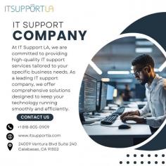 At IT Support LA, we are committed to providing high-quality IT support services tailored to your specific business needs. As a leading IT support company, we offer comprehensive solutions designed to keep your technology running smoothly and efficiently. Our team of experienced professionals are available around the clock to provide expert support, resolve issues, and ensure your IT infrastructure is secure and up-to-date.
