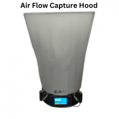 Labnics Air Flow Capture Hood measures essential physical parameters like humidity, temperature, and air flow pressure. The compressed air collector it uses has a measuring range of 100 to 3500 m³/h, a response time of 2 to 8 seconds, and operates between 5°C and 35°C.
