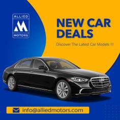 Get Great Deals On New Cars

We are excited to share our latest new car deals, which offer incredible savings just for you. Explore our discounts on various models and drive away in your dream vehicle. Send us an email at info@alliedmotors.com for more details.