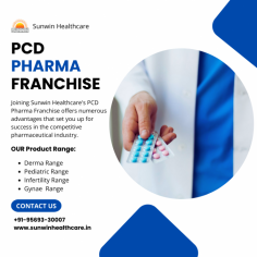 Joining Sunwin Healthcare's PCD Pharma Franchise offers numerous advantages that set you up for success in the competitive pharmaceutical industry. As a franchise partner, you gain access to a broad range of high-quality, WHO-GMP certified products, ensuring trust and customer satisfaction. With exclusive territorial rights, you can enjoy monopoly control in your region, maximizing growth potential. Sunwin Healthcare provides extensive marketing and promotional support, including product samples, visual aids, and promotional materials, allowing you to focus on sales and business expansion. Additionally, our low investment model with high-profit margins ensures a sustainable and profitable business. With Sunwin's strong brand reputation and continuous innovation, you can confidently build a successful and scalable business while meeting the growing demand for healthcare products.

https://sunwinhealthcare.in/