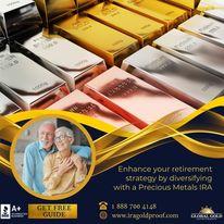 Enhance your retirement strategy by diversifying with precious metals through gold investments. Protect your financial future with the stability and security that gold offers, helping you build a more resilient portfolio. Visit iraGoldProof.com to get your free guide on how to secure your retirement with a Precious Metals IRA today!

Visit: https://www.iragoldproof.com/gold-investing/
