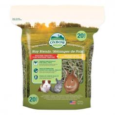 Add diversity to your pet's daily intake by giving Oxbow's premium bled of Timothy and orchard grass. Oxbow brings to you a perfect merger of western Timothy hay and Orchard grass to provide your miniature with an unforgettable taste and texture. Every ingredient is hand-picked and blended to perfection to create the irresistible formula for small animals such as rabbits, guinea pigs and chinchillas. The premium blend's rich fibre content promotes digestive and dental health in your little animal.