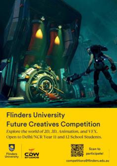 We are thrilled to introduce the Inter-School Competition hosted by Flinders University, Australia, exclusively for Class 11 and 12 students. Please encourage your students to take advantage of this amazing opportunity and showcase their creative talents in this renowned competition.

#competition #schoolcompetition #school #educationforall #flindersuniversity #australiauniversity #australia #education @TapanSrivastava