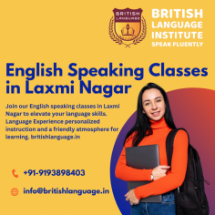 Join our English speaking classes in Laxmi Nagar to elevate your language skills. Experience personalized instruction and a friendly atmosphere for learning.  britishlanguage.in
