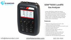 "Portable Biogas Analyzer 5000  With H2S is used for The Accurate Gas Monitoring. BIOGAS 5000 Methane Detectors have A Robust, High Quality Design which can be Fitted easily And are extremely Easy To Use In Laboratory, Farms, Food Processing Plants And, Wastewater Treatment Facilities.

Portable methane gas detector measures CH4 0-100%, CO2 0-100%, And O2 % 0-25% By Volume, Static, Differential And Barometric Pressures
Measures H2S (Hydrogen Sulfide) (Optional)
NH3 (Ammonia) (Optional)
Reads Gas Temperature With Optional Temperature Probe
for more details: https://diamondsci.com/gem5000-methane-detectors"