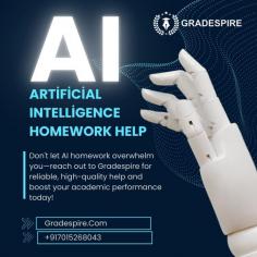 At Gradespire, we offer clear and helpful support for your Artificial Intelligence homework help. Our expert team can guide you through complex concepts and problem-solving techniques to make your assignments more manageable. Whether you need help understanding algorithms or applying AI principles, we provide resources and assistance to help you succeed. Let us help you gain a deeper understanding of AI and improve your academic performance with ease.

Visit Now:- https://gradespire.com/online-programming-assignment-help/