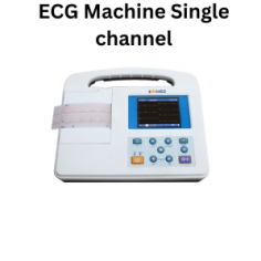 Zimed ECG machine is a single-channel unit that supports a 50 mm × 2000 mm paper size, operates at a sampling frequency of 800 Hz, and features a 35 Hz EMG interference filter. With dimensions of 315 × 215 × 77 mm and a weight of 1.5 kg, it prints ECG traces on 50 mm paper, up to 2 meters long, with improved signal quality.
