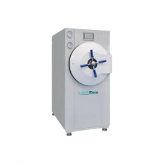 Labzee Pulse Vacuum Autoclave is a microcomputer-controlled unit with a 100L capacity offering automatic sterilization control, an integrated steam generator, adjustable sterilizing plates, a safety valve, 0.22 MPa pressure, 115 to 134°C temperature range, and 0 to 99 min sterilization time.