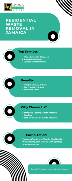 Jamaica Waste Industries provides efficient and eco-friendly residential waste removal services across Jamaica. With reliable pickups, waste disposal bins, and recycling solutions, we ensure your home stays clean while contributing to a greener environment. Choose Jamaica’s leading waste removal provider for sustainable, safe, and affordable waste management solutions for your household.