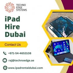 Discover how iPad hire enhances business efficiency, streamlines operations, and boosts productivity with cutting-edge technology for your events. Techno Edge Systems LLC offers the most adequate services of iPad Hire Dubai. For more info contact us: +971-54-4653108 visit us: https://www.ipadrentaldubai.com/ipad-hire-dubai/