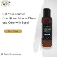 Transform the look and feel of your leather with Leather Hero's premium Leather Cleaner and Leather Conditioner. Whether it’s for your favorite jacket, sofa, or car seats, our products are designed to provide deep leather cleaning, restoring and protecting your leather’s natural beauty. Our Leather Cleaners effectively remove dirt and grime, while our Leather Conditioner nourishes and rejuvenates, leaving a smooth, supple finish. Trusted by professionals, Leather Hero is your go-to brand for all your leather care needs. Shop now and give your leather the care it deserves. Keep your leather looking new with Leather Hero’s top-quality products!

Visit us: https://leatherhero.com.au/collections/conditioners/products/leather-conditioner?variant=42357551890583