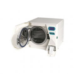 Labexpo Medical Autoclave is a Class B automated autoclave with a 17L capacity. It offers 8 sterilization systems, 5 trays, and vacuum drying. Features include automatic power shutoff, low water alarms, a safe door lock, and a built-in printer. It ensures reliable sterilization with real-time monitoring.