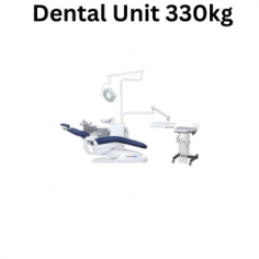 Zimed dental unit operates with a water pressure of 0.2-0.4 MPa and an air pressure of 0.5-0.8 MPa, with an air displacement exceeding 55 L/min and a net weight of 330 kg. It includes a comfortable dental chair with a 9-program foot switch for efficient procedures, along with a smart sensor-activated LED light.
