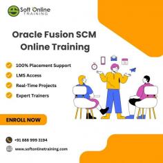 Oracle Fusion SCM Training, provided by Soft Online Training (SOT), is an expertly crafted online program designed to empower participants with the knowledge and skills required to effectively manage and optimize supply chain operations using Oracle Fusion SCM. This comprehensive training covers critical areas such as procurement, inventory management, order management, logistics, and supply chain planning.